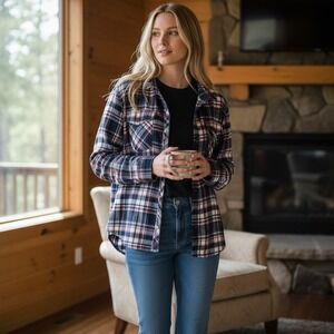 Tilley Fall Flannel Shirt Plaid Button Up Long Sleeve Outdoor Casual Large